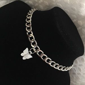 Butterfly Silver Chain Necklace